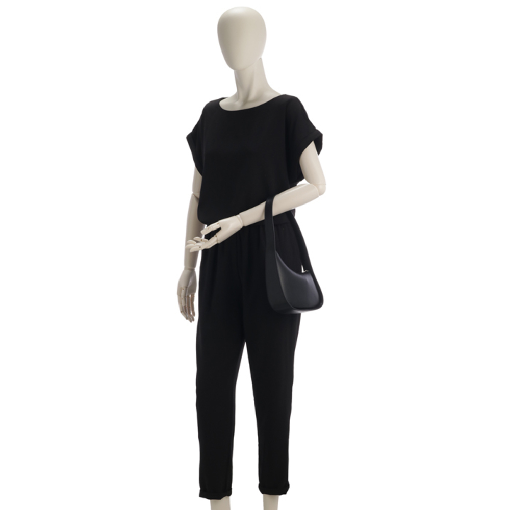 The Row Half Moon Shoulder Bag Grain Black - Picture 7 of 7